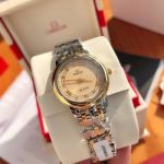 Omega De Ville 27.4MM Cal.1376 6 Real Diamonds Gold Dial Lady Watch